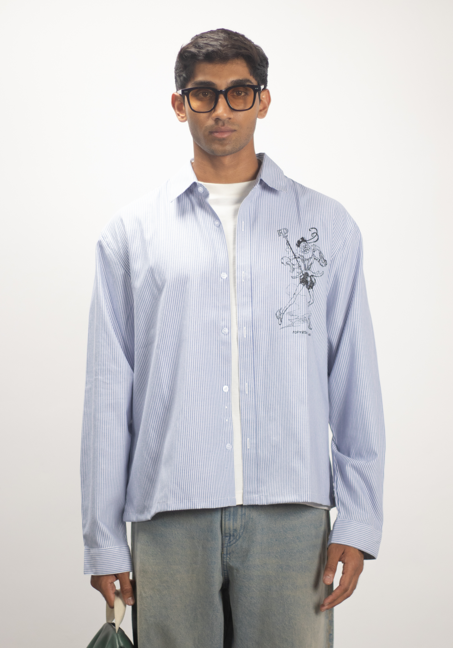 Jester Shirt in Striped Blue