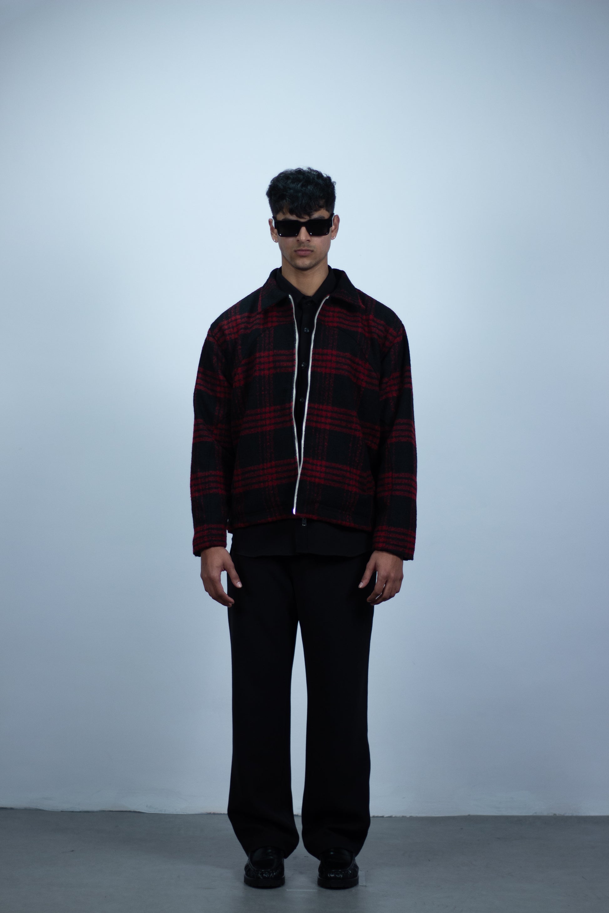 Wool Overshirt in Red